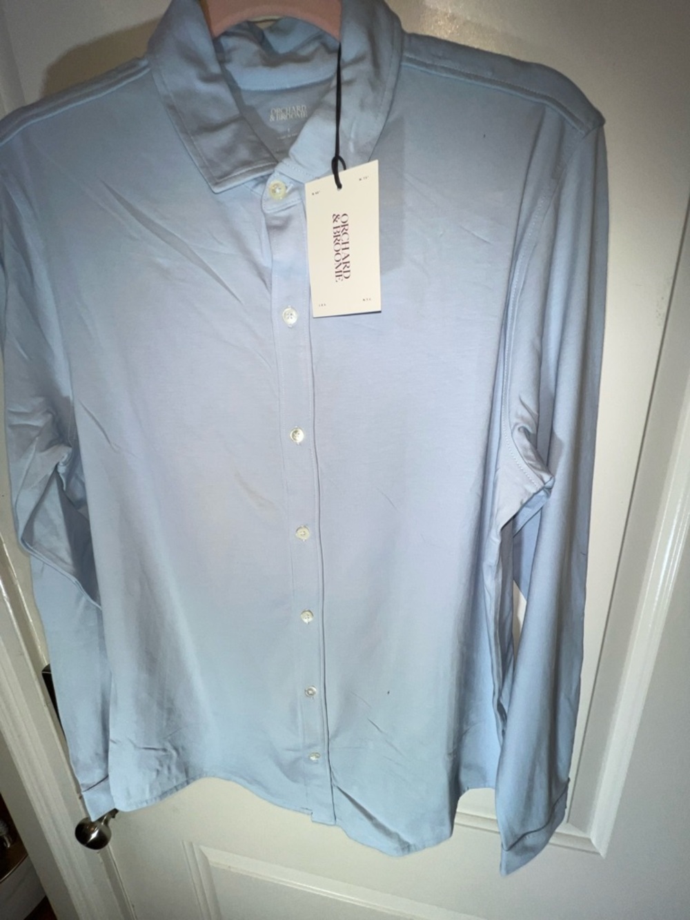 Orchard & Broome Pima Cotton Stretch Shirt. NWT. Size: S. Retail: $175. Ask: $79